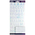 Iridescent Alphabet Stickers Silver / Estampas de Alfabeto Plata 
