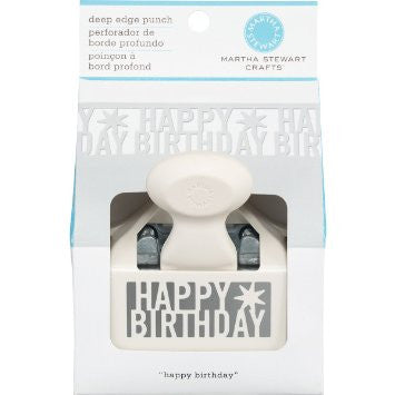 Happy Birthday Edge Punch / Perforadora Orilla Profunda Feliz Cumpleaños Descontinuado Martha Stewart