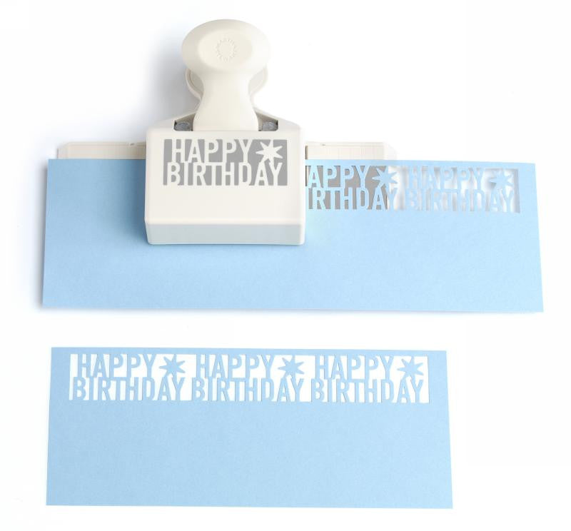 Happy Birthday Edge Punch / Perforadora Orilla Profunda Feliz Cumpleaños Descontinuado Martha Stewart