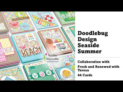 Double-Sided Paper Pad Seaside Summer 6" / Block de Papel Verano Junto al Mar Papel Doodlebug