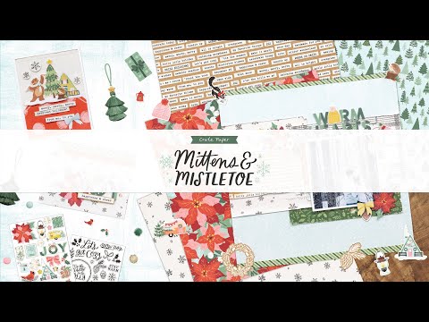 Mittens &amp; Mistletoe 6 x 8 Paper Pad / Bloc de Papel Muérdago Papel Crate Paper