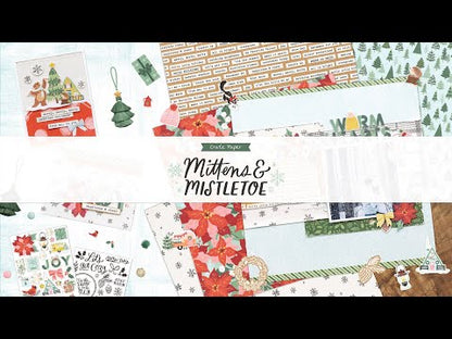 Mittens &amp; Mistletoe 6 x 8 Paper Pad / Bloc de Papel Muérdago Papel Crate Paper