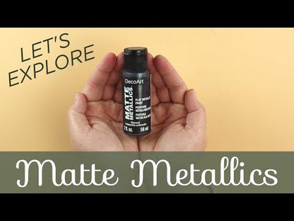 Acrylic Matte Metallics Paint Gold / Pintura Metálica Oro Matte Acrìlicos DecoArt