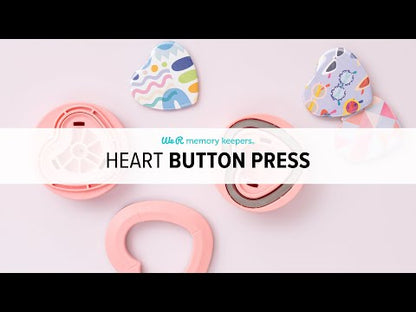 Button Press Inserts Heart / Inserto de Corazón Button Press Accesorios para Suajadoras We R Memory Keepers