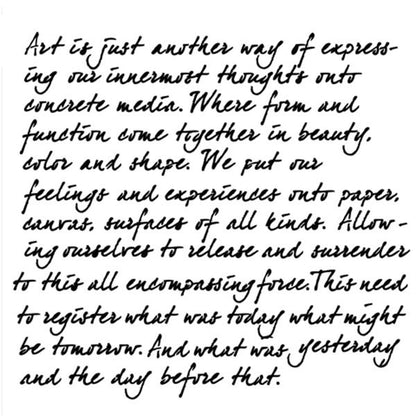 Art is Stencil / Plantilla de Texto Descontinuado TCW