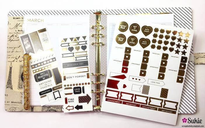 Binder Planner Paris Print Kit / Kit de Agenda Planificadora Paris Descontinuado American Crafts
