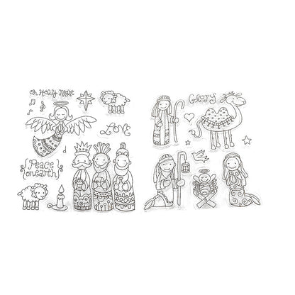 Christmas Play Stamps / Sellos de Navidad Reyes Magos Descontinuado Recollections