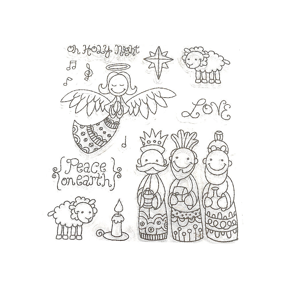 Christmas Play Stamps / Sellos de Navidad Reyes Magos Descontinuado Recollections