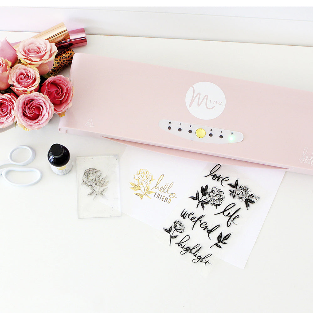 Minc Toner Stamping Kit / Kit para Estampado en Tóner Tintas Heidi Swapp