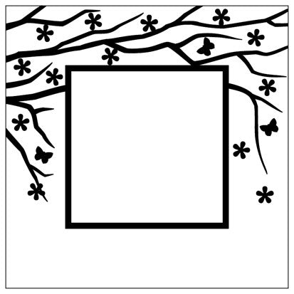 Spring in the air Square Embossing Folder / Folder de Grabado de Marco Cuadrado con Flores Folders de Grabado Nellie Snellen