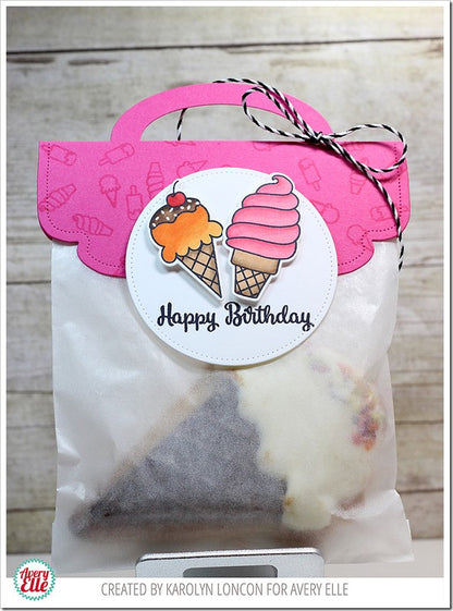 Large Treat Topper die / Suaje de corte para decorar Bolsas Grande Dados de Corte / Suajes / Troqueles Avery Elle