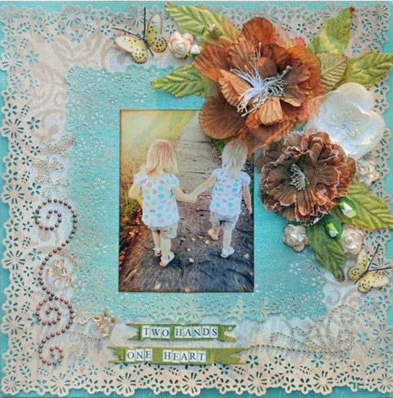 Punch Around Large Set Wild Flowers / Set de 2 Perforadoras Grandes Al Rededor de la Hoja Descontinuado Martha Stewart