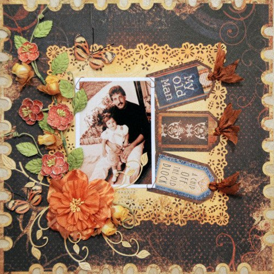 Punch Around Large Set Wild Flowers / Set de 2 Perforadoras Grandes Al Rededor de la Hoja Descontinuado Martha Stewart