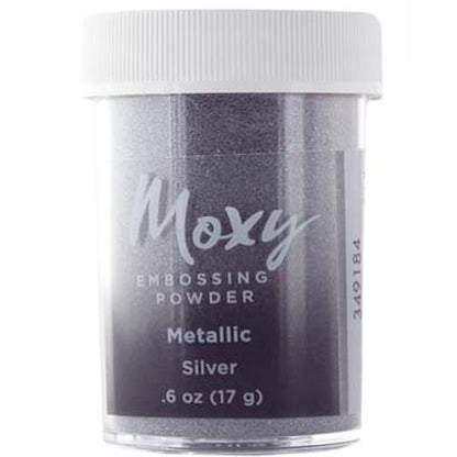 Moxy Metallic Silver Embossing Powder / Polvo de Embossing Plata Metálica Polvos de Embossing American Crafts
