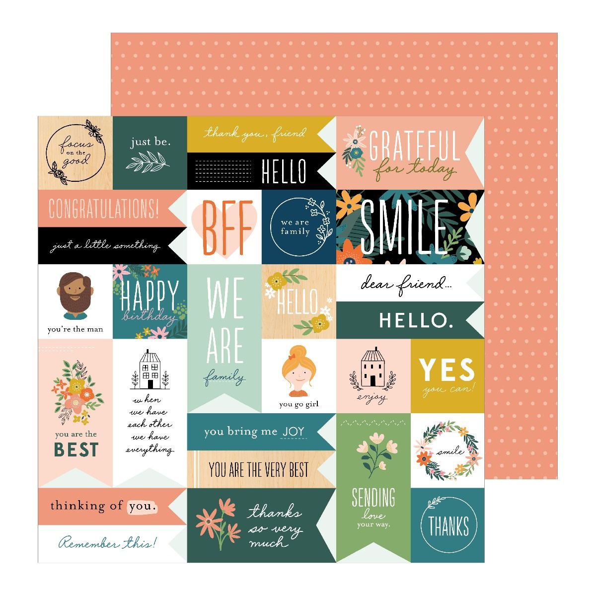This is family Paper Pad / Block de Papel Decorado Papel American Crafts