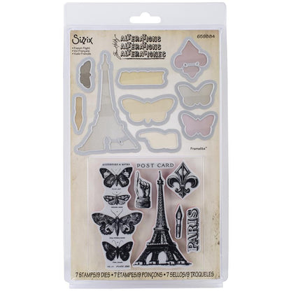 Set de Suajes y Sellos de Paris / French Flight Descontinuado Sizzix
