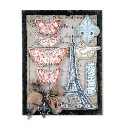 Set de Suajes y Sellos de Paris / French Flight Descontinuado Sizzix