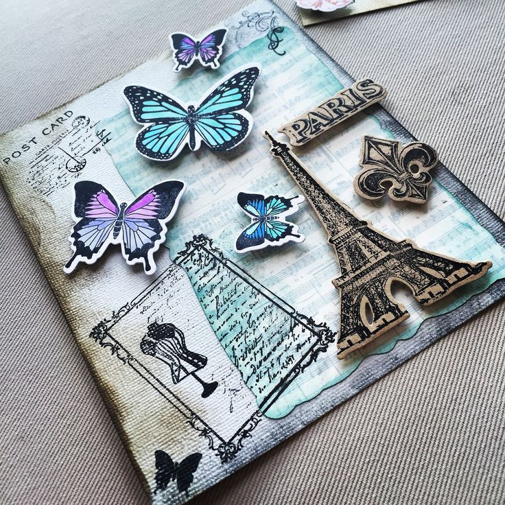 Set de Suajes y Sellos de Paris / French Flight Descontinuado Sizzix