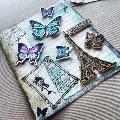 Set de Suajes y Sellos de Paris / French Flight Descontinuado Sizzix