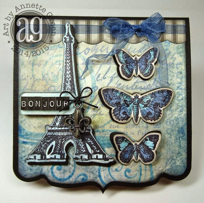 Set de Suajes y Sellos de Paris / French Flight Descontinuado Sizzix