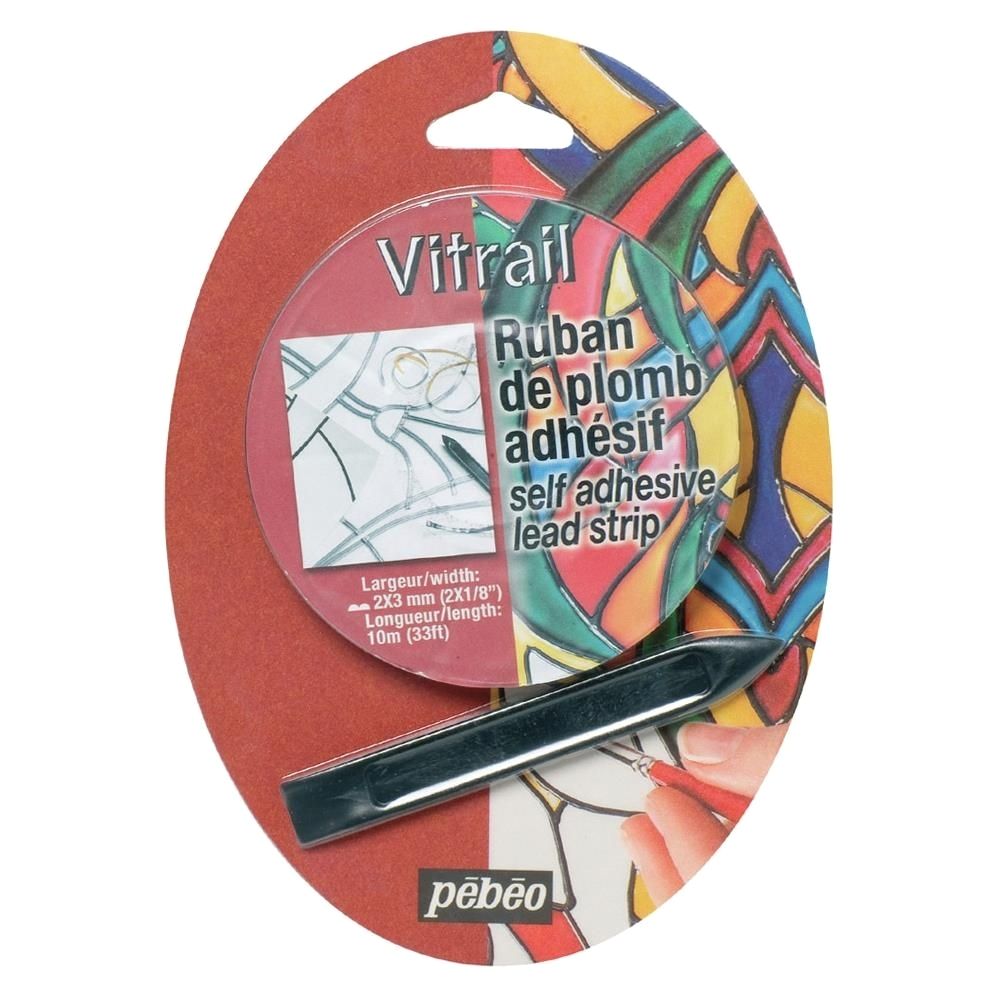 Self Adhesive Lead Strip / Cinta Adhesiva de Plomo para Vitral Descontinuado Pebeo