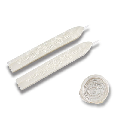 Sealing Wax Sticks W/Wick Pearl / 3 Barras de Lacre Perla Descontinuado Manuscript