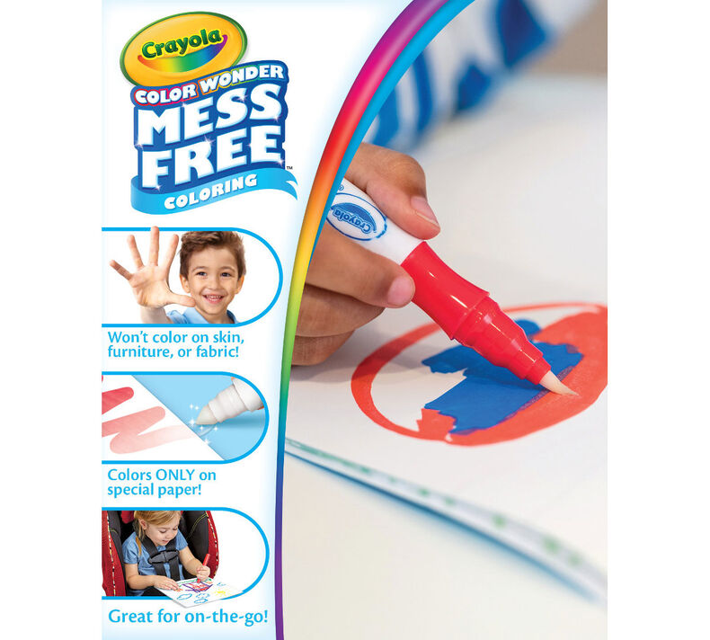 Color Wonder Mess Free Paintbrush Pens / Cuaderno de Hojas y Plumones Mágicos Manualidades para Niños Crayola