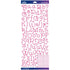 Pink Gasoline Alley Glitter Stickers / Estampas Alfabeto Rosa con Glitter 