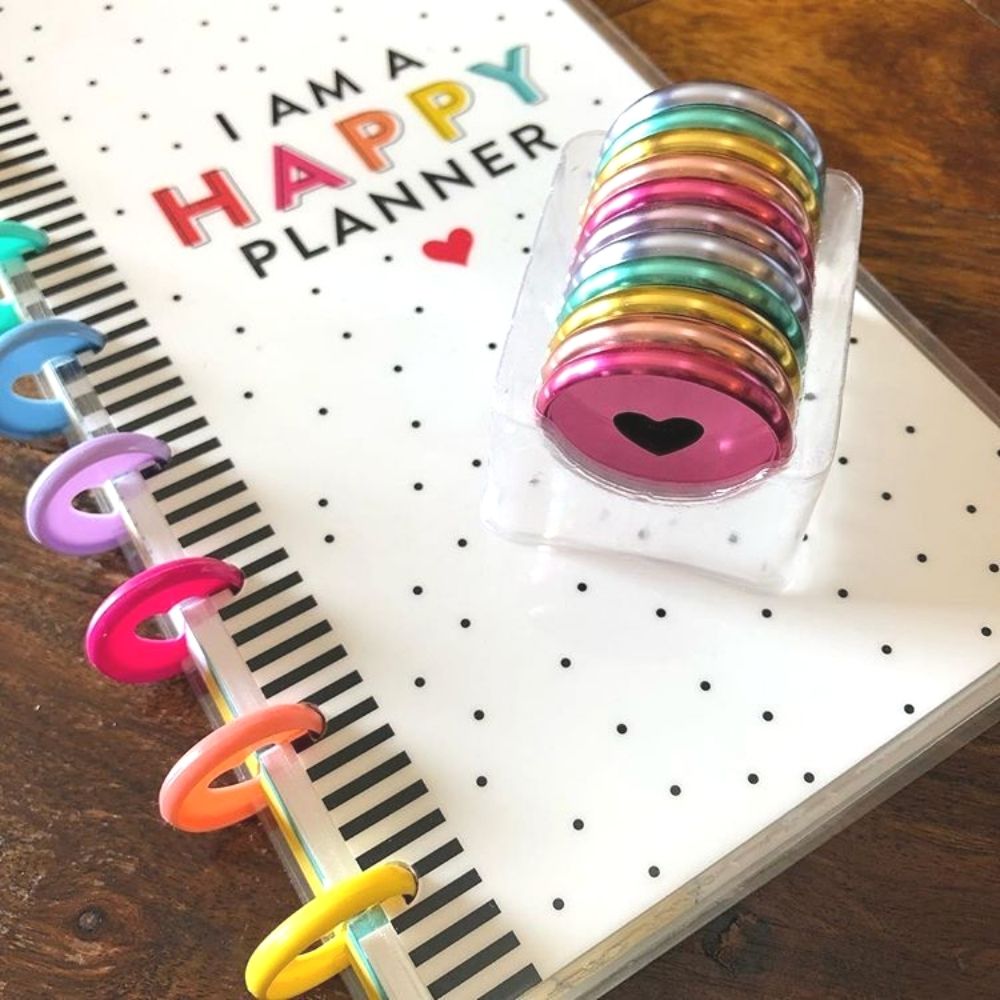 Happy Planner Metal Rainbow 1.75" / Anillos Metálicos para Agendas Arcoiris Descontinuado Me &amp; My Big Ideas