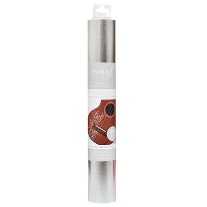 Faux Leather Adhesive Vinyl Roll Silver Metallic / Rollo de Vinil Adhesivo Imitación Piel Plata Descontinuado American Crafts