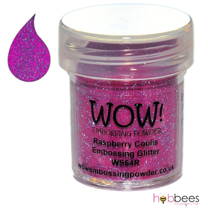 Raspberry Coulis Embossing Powder / Polvo de Embossing Frambuesa Lechosa Descontinuado Wow!
