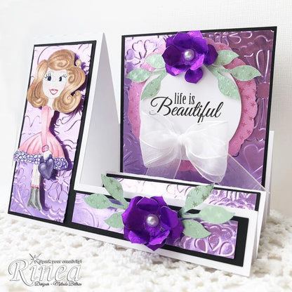 Princess Foiled Papers 6"x12" / 12 Hojas de Papel Tipo Alumino Doble Cara Princesas Papel Rinea