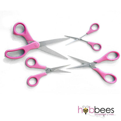 Cutup Scissors 4 Pkg / Set de 4 Tijeras Rosas Herramientas American Crafts
