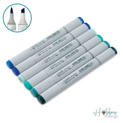 Sketch Markers Sea &amp; Sky / 6 Marcadores Alcohol Tonos Azules Descontinuado Copic