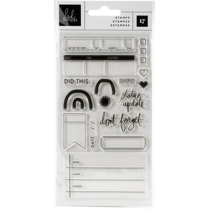 Storyline Chapters Clear Stamps / Sellos de Polímero Momentos de Historias Descontinuado Heidi Swapp