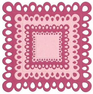 Suaje de Corte de Cuadro con Encaje / Nesting Square Doilies Descontinuado LifeStyle Crafts