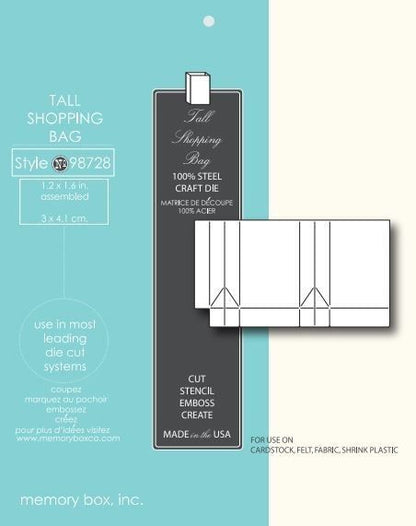 Tall Shopping Bag Die / Suaje de Corte de Caja de Compra Descontinuado Memory Box