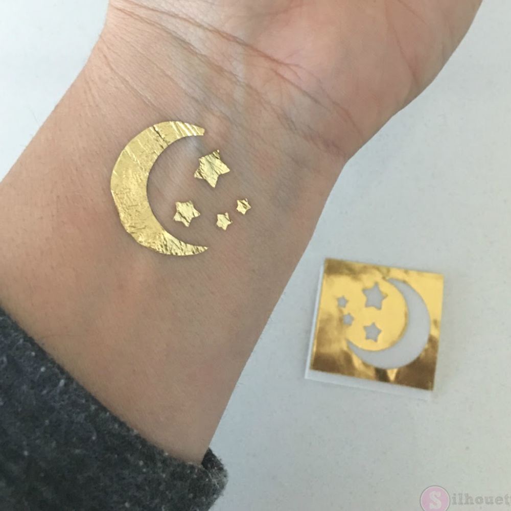 Temporary Tattoo Paper Gold 8.5 x 11" / Papel para Tatuajes Temporales Oro Acetato y Especializados Silhouette