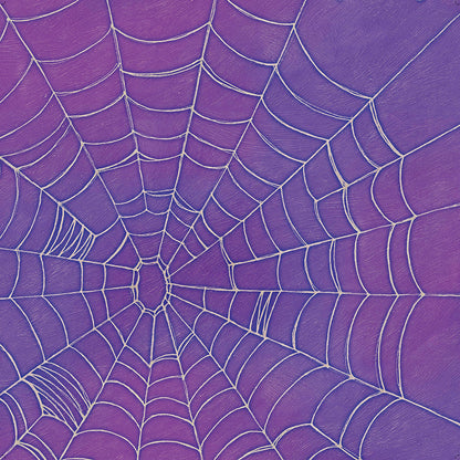 Halloween Spider Web Glitter Paper / Hoja de Cartulina Telaraña Papel Ek Success