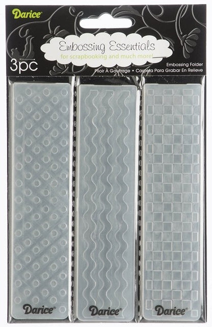 Simple Pattern Embossing Folders / Folders de Grabado Patrones Simples Descontinuado Darice
