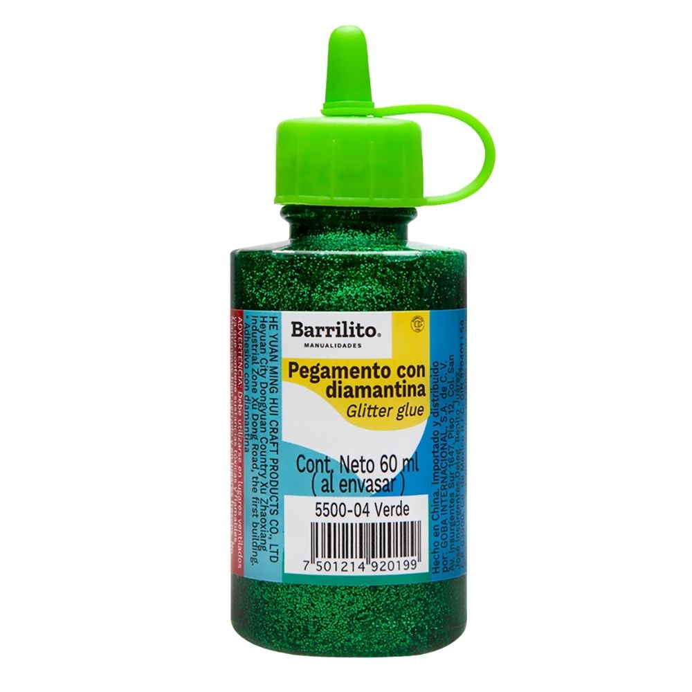 Pegamento Diamantina Fina Color Verde Descontinuado Barrilito