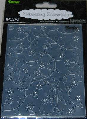 Embossing Flower and Vines Pattern  / Folder de Grabado Flores y Hojas Descontinuado Darice