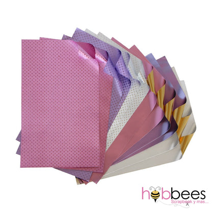 Princess Foiled Papers 6"x12" / 12 Hojas de Papel Tipo Alumino Doble Cara Princesas Papel Rinea