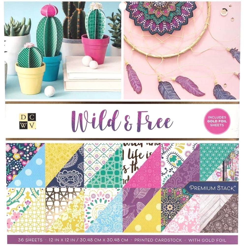 Wild &amp; Free Paper Stack 12" / Block de Papel Estampado Papel DCWV